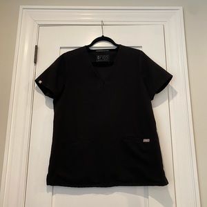 Figs Scrubs Black Top.